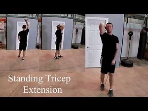 Standing Tricep Extension Using Resistance Bands