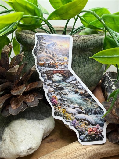 California Truckee Sticker: Snow - Train Vinyl Decal - Waterproof 3” Truckee River Mountains Nature - Etsy