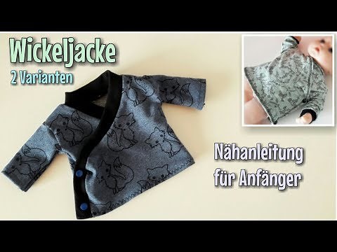 Wrap-around Baby Jacket - Sewing Tutorial - WITHOUT a Pattern - Beginner - Nähtinchen