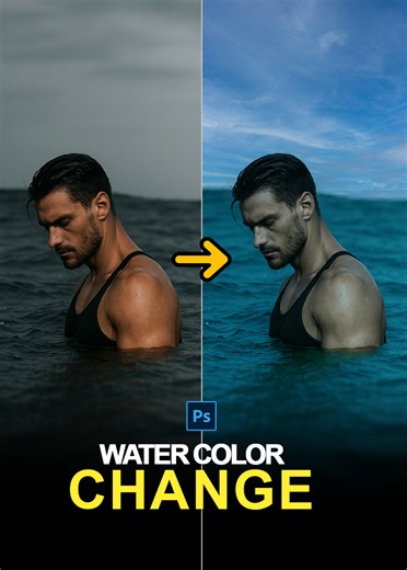 43K views · 350 reactions | Water Color Change in Photoshop | Photo Editing Tutorial #watercolorchange #photoedit #photomanipulation #photoshop | Graphics Solution Tricks | Facebook