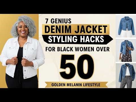 7 GENIUS Denim Jacket Styling Hacks for Black Women to Look 10x More EXPENSIVE After 50
