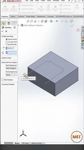 How to Use Swept Cut Feature in 60 Seconds!