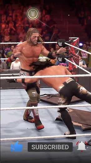 Edge UNLEASHES CHAOS on AJ Styles! ⚡ TLC Fight of Legends | WWE 2K22 #Shorts