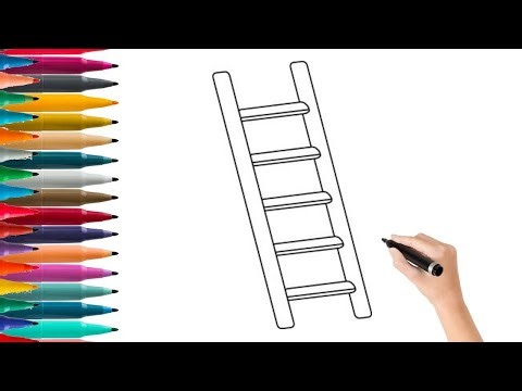 How to Draw Ladder Easy | Ladder Drawing Step by Step