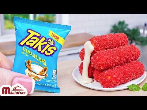 💥 So Spicy Mini Takis-Crusted Fish Sticks Recipe | ASMR Cooking Mini Food