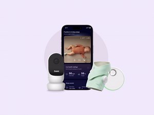 Owlet Dream Duo – FDA-Cleared Smart Baby Monitor with Sock & HD Video Cam 2K HD Video, Cry & Motion Alerts, Temp Monitoring