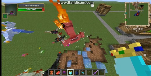 Minecraft mob battle the princess vs hammerhead and cephadromd orespawn mod