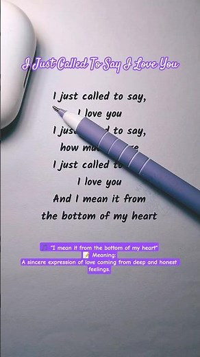 Sing Along & Learn English 🎤 | I Just Called To Say I Love You (1)(Karaoke)