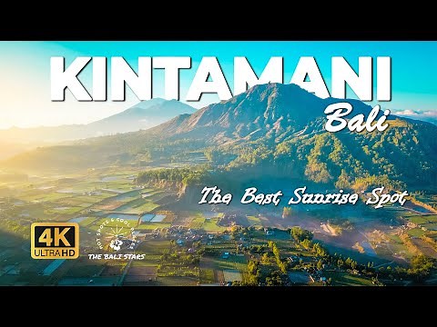 4K Drone Tour : Sunrise & Volcanoes in Bali with Cozy Music | Kintamani's Natural Wonders