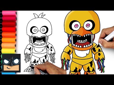 How To Draw Withered Chica | Five Nights at Freddy's