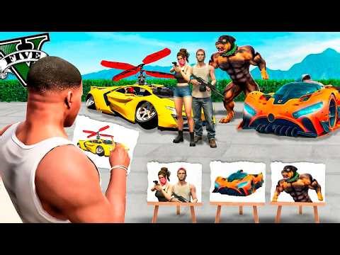 Lo QUE DIBUJÉ se HIZO REAL en GTA 5 (PELICULA)