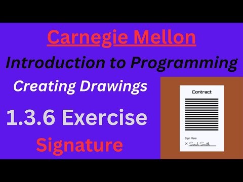 CM Intro to Programming Lesson 3 Exercise: Signature