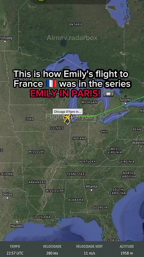 This is how Emily's flight to France was in the series EMILY IN PARIS! 📼