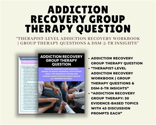 Addiction Recovery Group Therapy: 30 Evidence-based Topics With 45 Discussion Prompts Each - Etsy