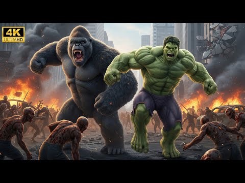 Epic Monster Fight: KING KONG & HULK vs Zombies | Full HD 2025 🔥 Ultimate Apocalypse Battle Movie