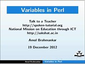 Variables in Perl in English