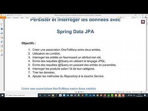 Spring Boot 04_00 Présentation atelier 04 : Persister et interroger les données avec Spring Data