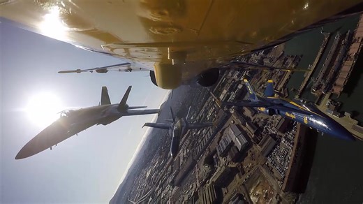 117K views · 3.3K reactions | INCREDIBLE VIEW of the Blue Angels Diamond Formation performing the Diamond 360 over San Francisco Bay in 2019 — followed by a flawless transition into the Diamond Roll! | Blue Angel Phantoms | Facebook