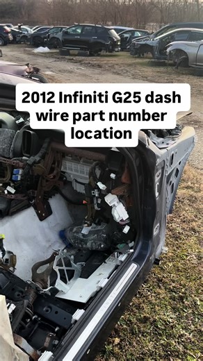 2012 Infiniti G25 dash wire harness part number 24010-1VW0D location on car 🚘 Used auto parts, serving Chicagoland locally and shipping nationwide #junkyard #usedautopartschicago #carrepair #automotive #carmechanic