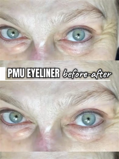 👁️ PMU Eyeliner - Before and after #ZenithBrowAndLashes #PMUEyeliner #PermanentMakeup #EyeBeauty #SpringBeauty