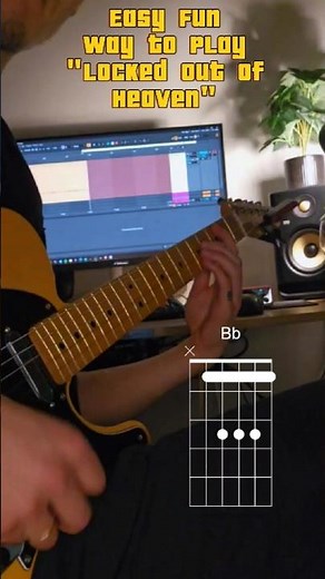 Easy Fun Way to Play "Locked Out of Heaven" by Bruno Mars✨#guitartabs #guitarchords #brunomars