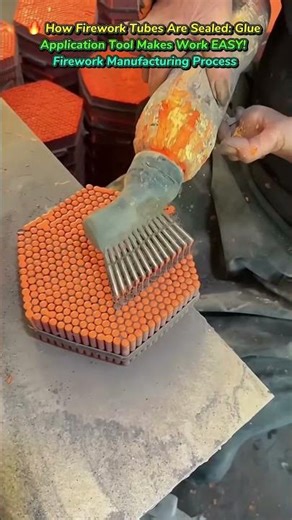 🔥 How Firework Tubes Are Sealed: Glue Application Tool Makes Work EASY!
