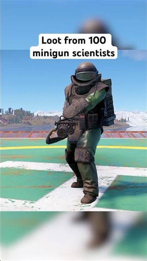 Loot from 100 minigun scientists in Rust