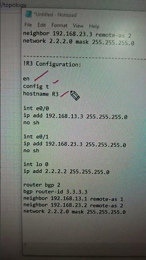 Router 3 bgp Configuration #cisconetworks #networkdiscovery