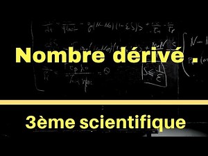 Nombre dérivé exercice corrigé 3éme science 3éme Maths 3éme techique