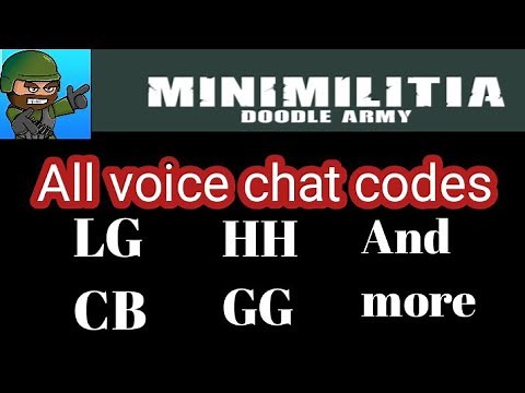 Mini militia all voice chat codes|command codes