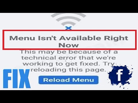 How to Fix Menu Isn’t Available Right Now In Facebook