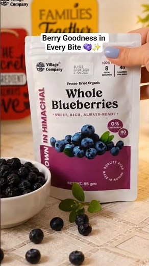Healthy Freeze-Dried Blueberries 🫐 | 100% Real Fruit Snack