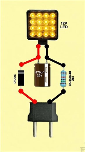 How to Run a 12V LED on 230V AC 🔥