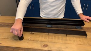 RELN 24 in. Stainless Steel Linear Shower Drain with Square Pattern Drain Cover FD2403SQSS