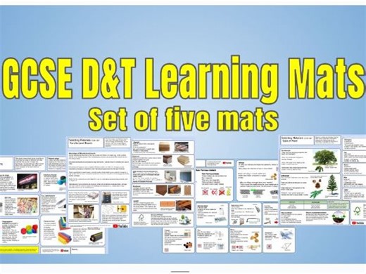 Design and Technology Learning Mats | Teaching Resources