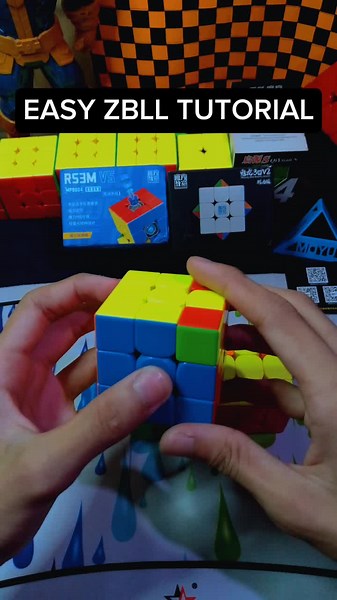EASY ZBLL TUTORIAL #CFOP #rubikscube #RS3MV5 #tutorial @doing solves and tutorials 🤯