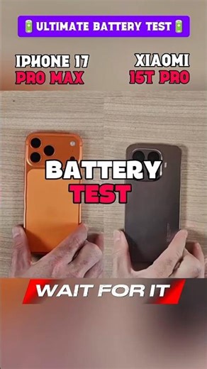 🔋⚡iPhone 17 Pro Max Vs Xiaomi 15T Pro - Real Battery Test🔋🎉!!