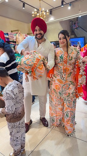 528K views · 33K reactions | Light Beige & Orange Chiffon Full Flair Pom-Pom Sharara Suit with Pom-Pom Dupppata & Cute Potli Follow @label_amrita for more design You can Purchase these trending designs on our Website WWW.LABELAMRITA.COM (link in Bio & Stories) KAP Note- We Don’t take orders on Calls ,Whatsapp Or DM Shipping worldwide  Shipping free  No COD | Label Amrita | Facebook