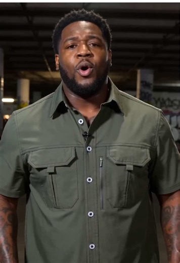 An instant transformation for the big boys. Ditching the uncomfortable clothes for a breathable tactical shirt that actually fits right. #plussize #streetwear #oversizedshirt #bigandtall #fitcheck