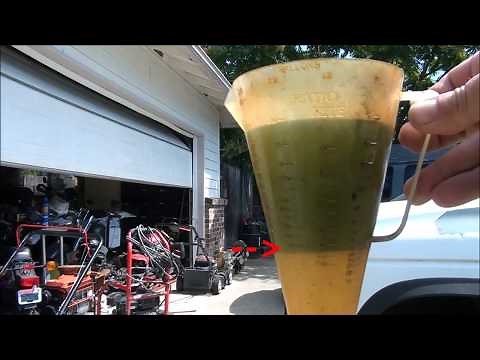 Easy fix! How To FIX a TROY BILT Lawnmower that WILL NOT START HONDA Eng. WATER in GAS