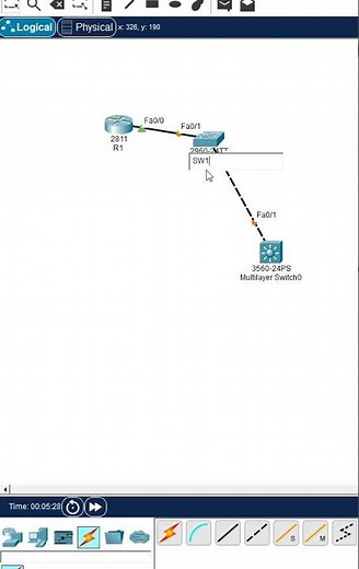 6.How to Connect CISCO Switch and Router with Cable in CISCO Packet Tracer?