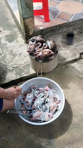 Preparing Fresh Fish in an Outdoor Kitchen
