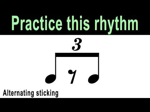 Triplet 8th Note Rhythm Exercises @ 80 bpm