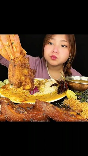 ASMR: eating rice with mutton pork onion 🧅 👌 👌😋#asmr #trendingshorts #viralshort #shorts