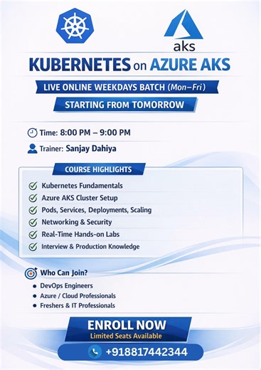"Azure AKS Kubernetes Full Course | From Zero to Production | Live Practical” #kubernetes #cka