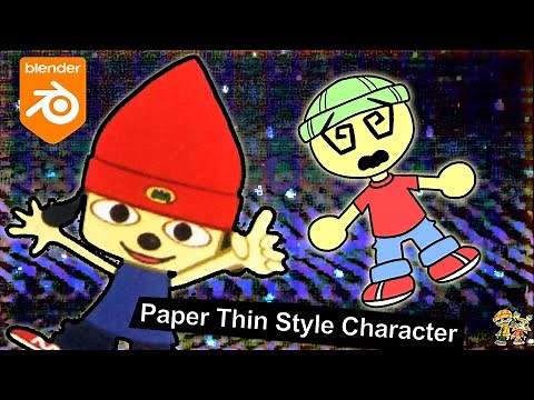 How to make a Paper Thin Style Character in Blender (Parappa The Rapper Style) Blender 3.6