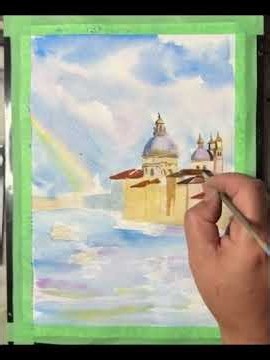 水彩 风景画 Watercolor Landscape #drawing #watercolor #artwork #paintingtutorial 260809