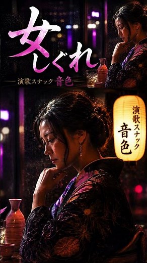 【感涙演歌ショート】女しぐれ①｜おんなのみれんが またゆれる｜演歌スナック 音色｜哀愁の昭和歌謡・演歌 #演歌 #哀愁 #music #昭和歌謡