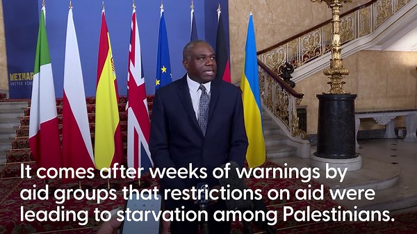 Lammy labels Gaza famine 'utterly horrifying'