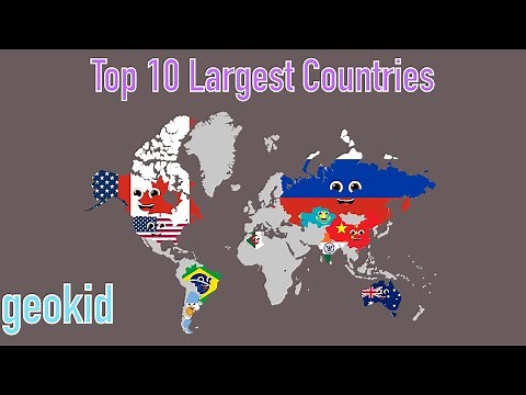 Top 10 Largest Countries in the World Size Comparison